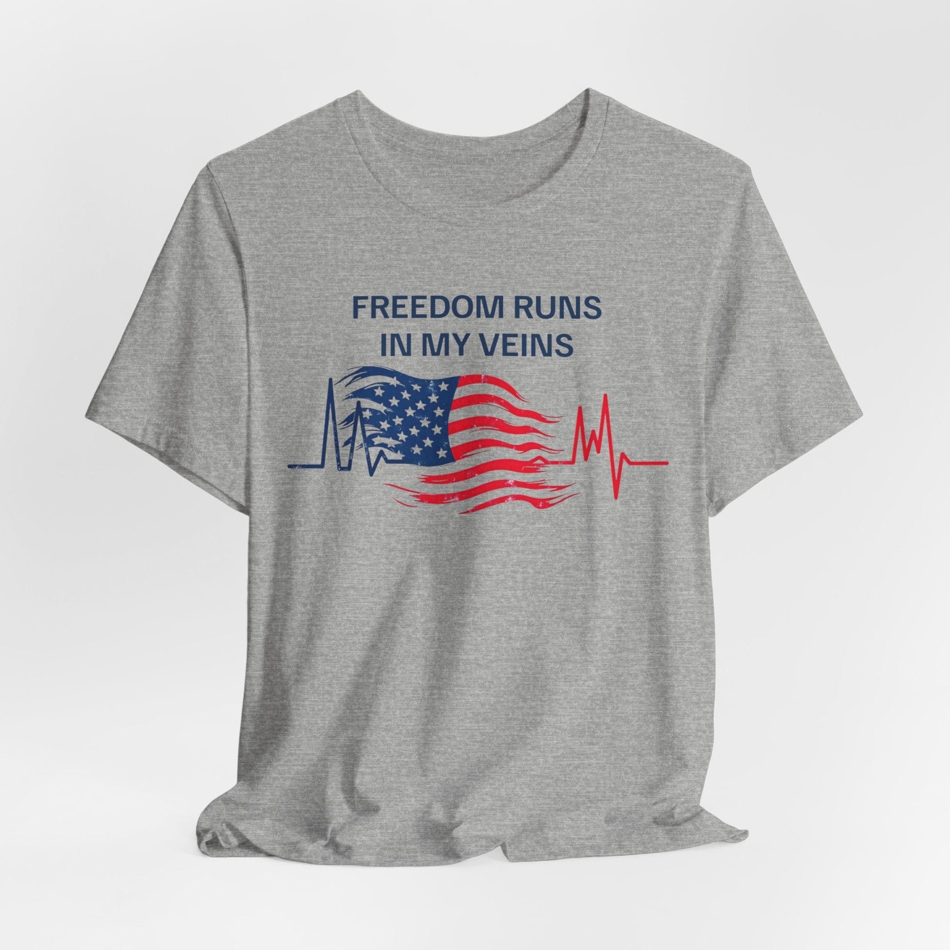 Freedom Runs in My Veins T-Shirt | American Pride Design