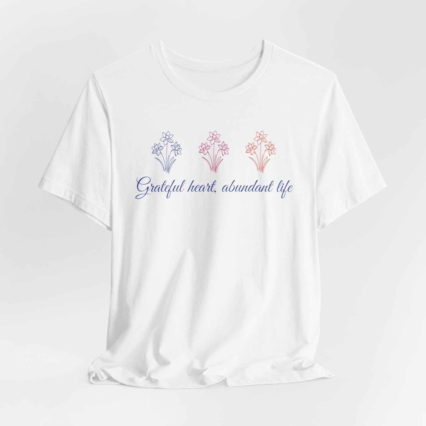 Grateful Heart Tee with Soft Flowers