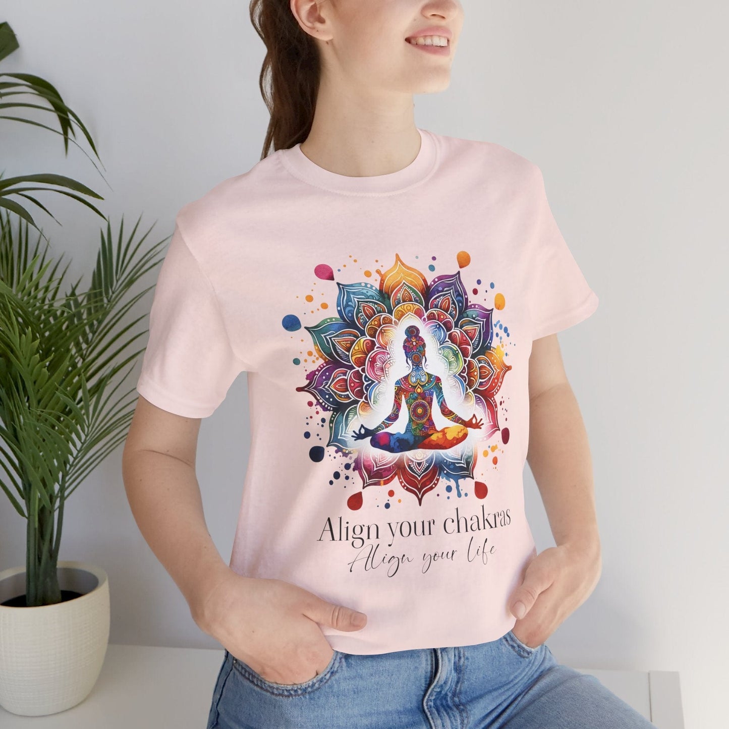 Align Your Chakras Unisex Tee | Colorful Meditation Shirt