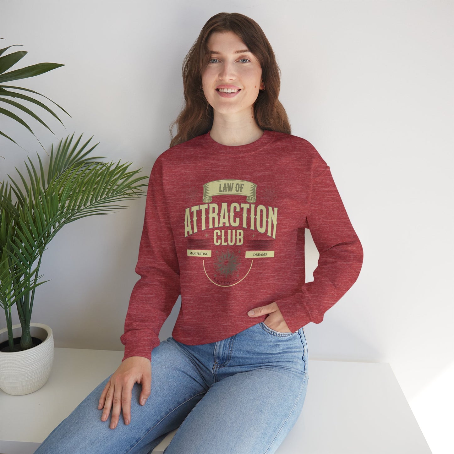 Law of Attraction Club Unisex Heavy Blend Crewneck Sweatshirt - Manifest Your Dreams