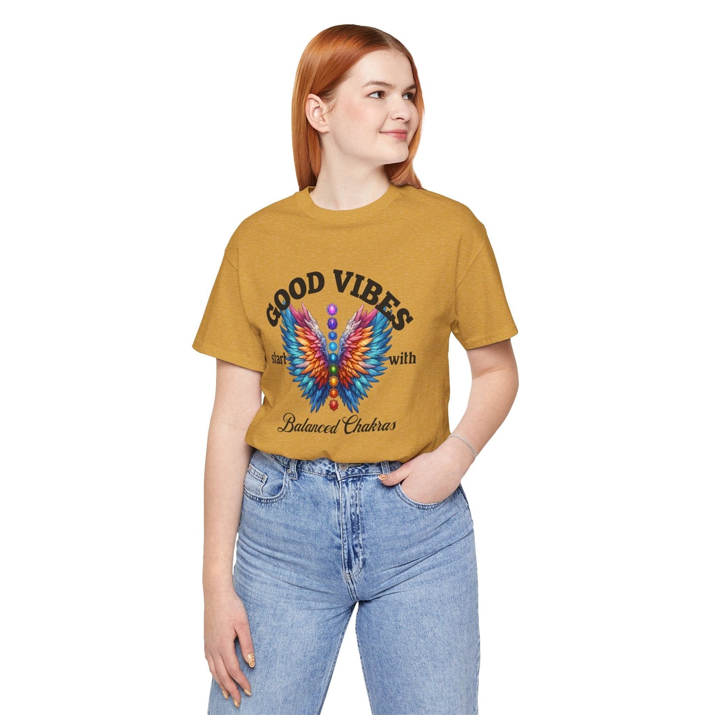 Good Vibes Balanced Chakras Unisex Jersey Tee