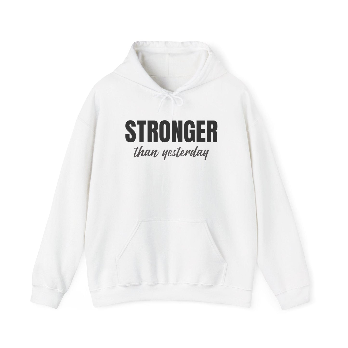 Stronger Than Yesterday Heavy Blend Hooded Sweatshirt | Motivational