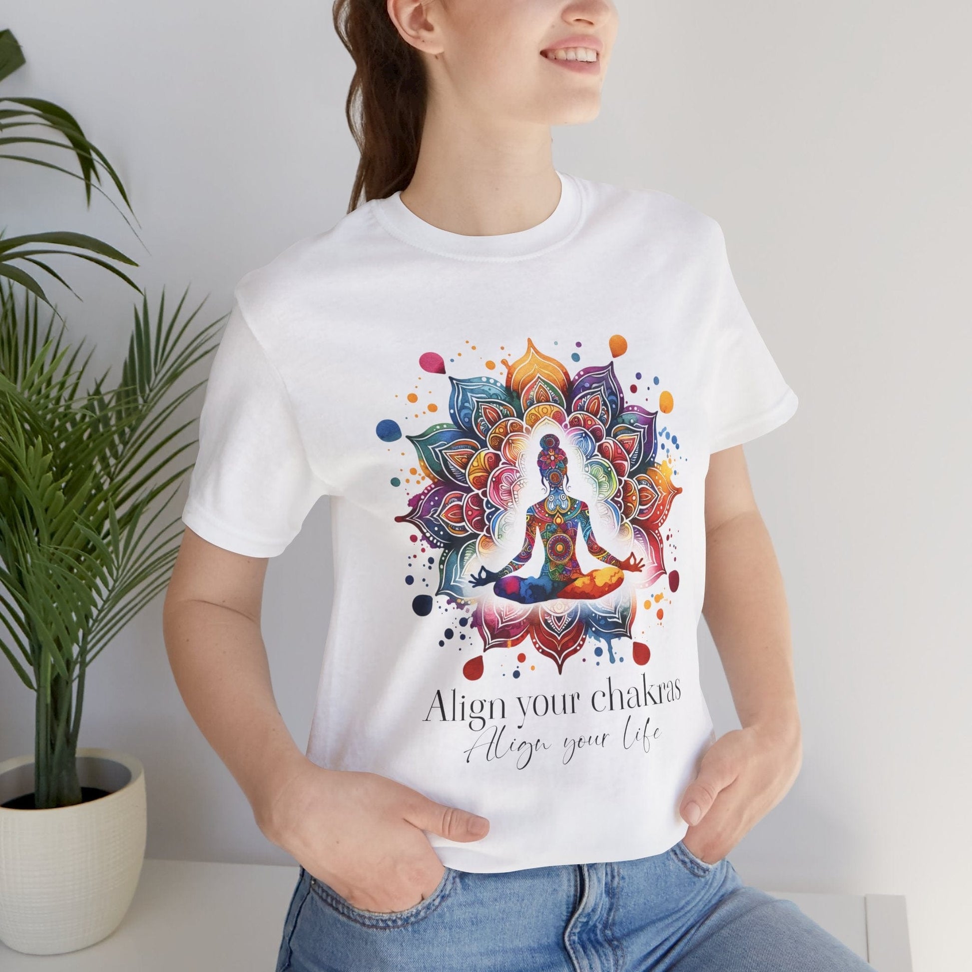 Align Your Chakras Unisex Tee | Colorful Meditation Shirt