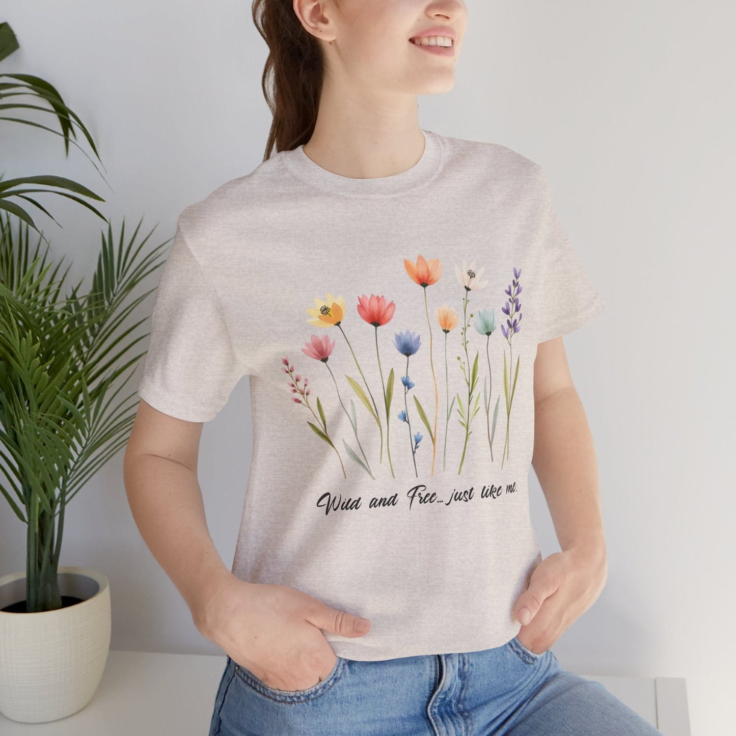 Wildflower Garden Unisex Tee - Floral Short Sleeve Shirt