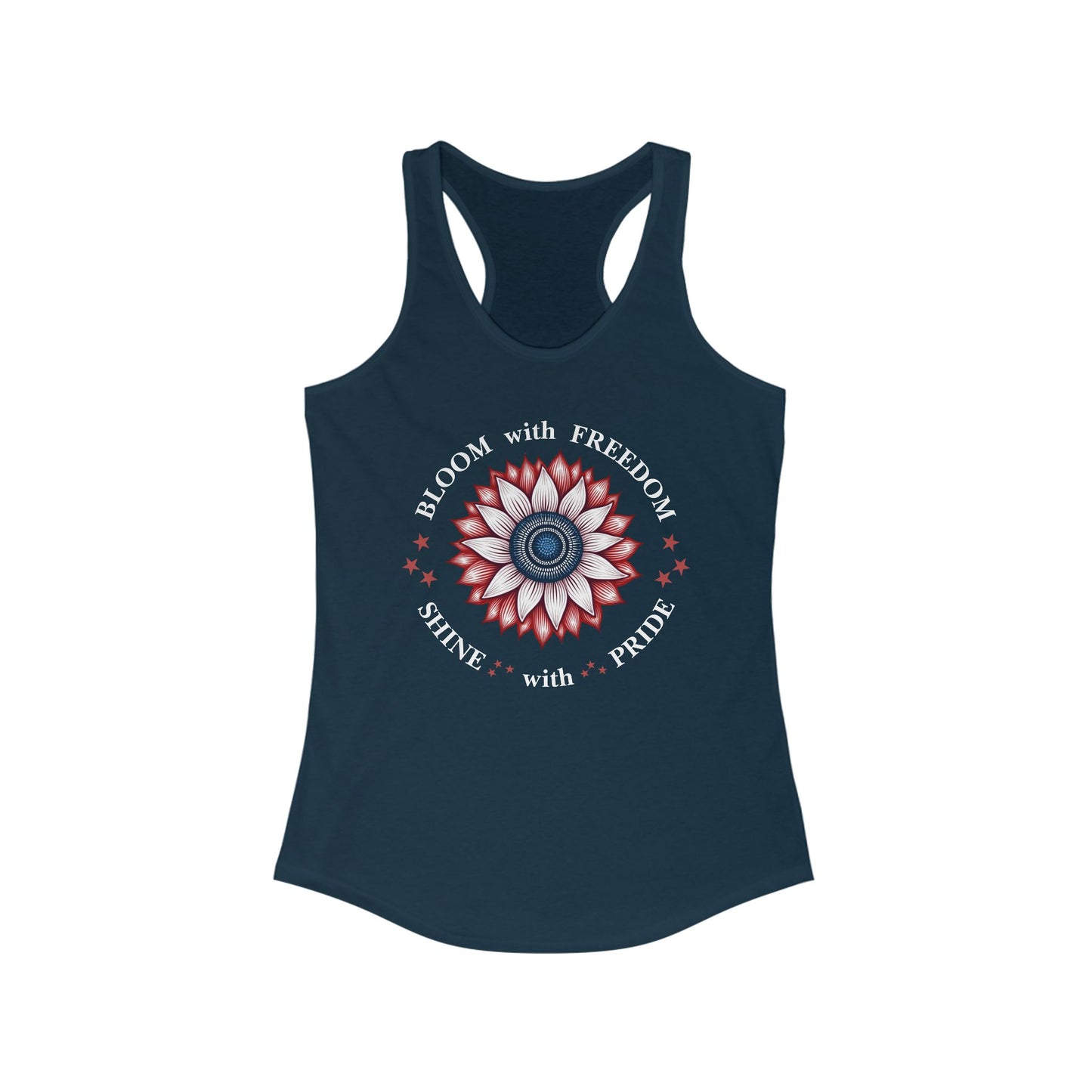 Bloom with Freedom Women's Racerback Tank Top