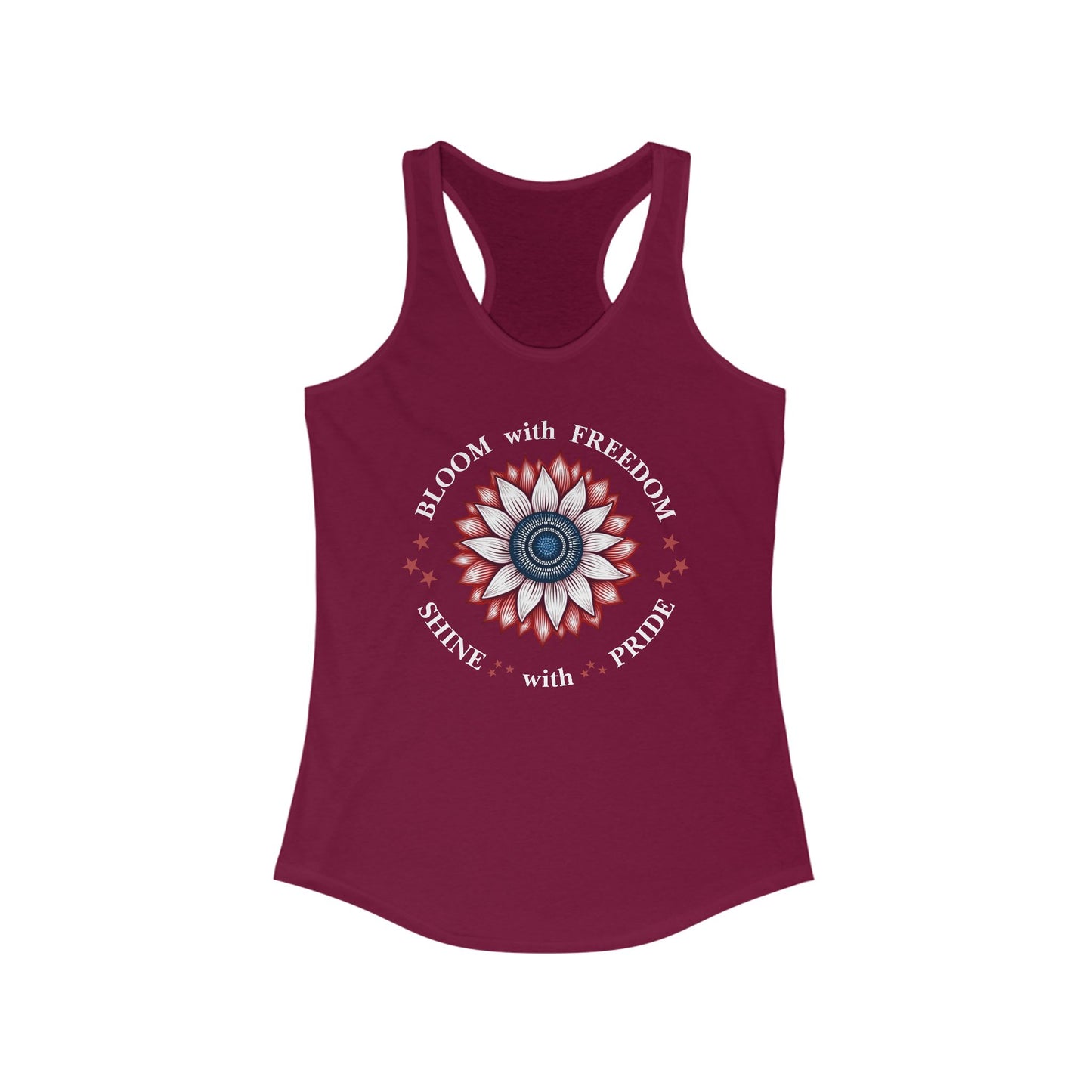 Bloom with Freedom Women's Racerback Tank Top