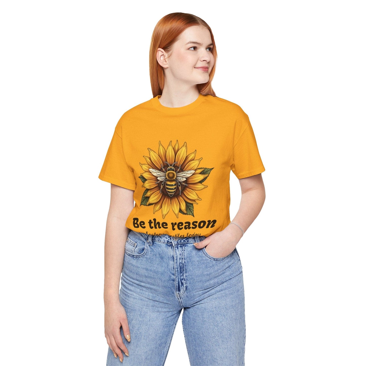 "Be the Reason" Sunflower Unisex Tee | Inspirational Design