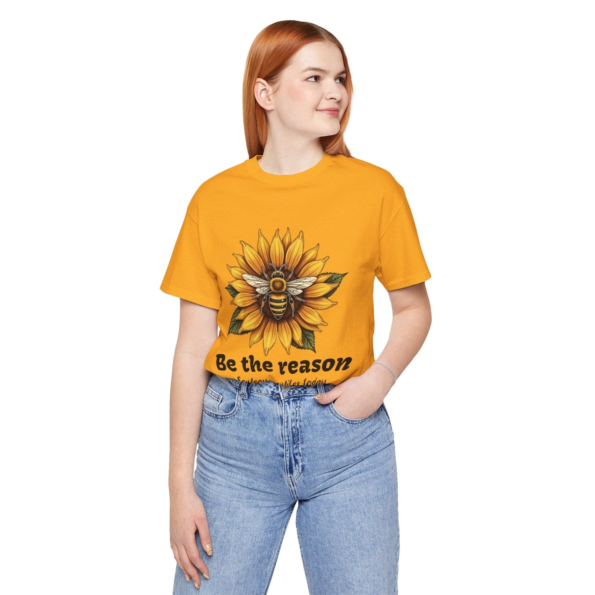 "Be the Reason" Sunflower Unisex Tee | Inspirational Design